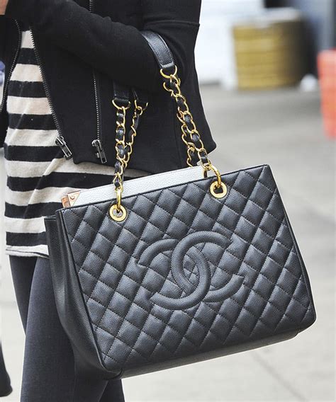 black canvas tote chanel|chanel grand shopping tote price.